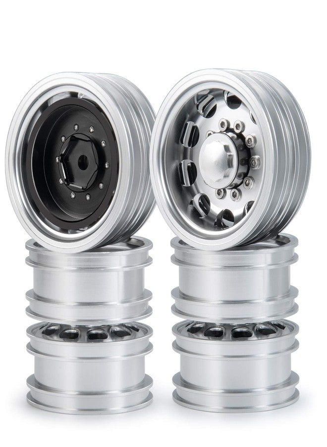Que-T Metal Rear Wheel Rims Wheel Hubs for 1/14 RC Tamiya Trailer Tractor Truck Car, 4pcs/Set - Image 1